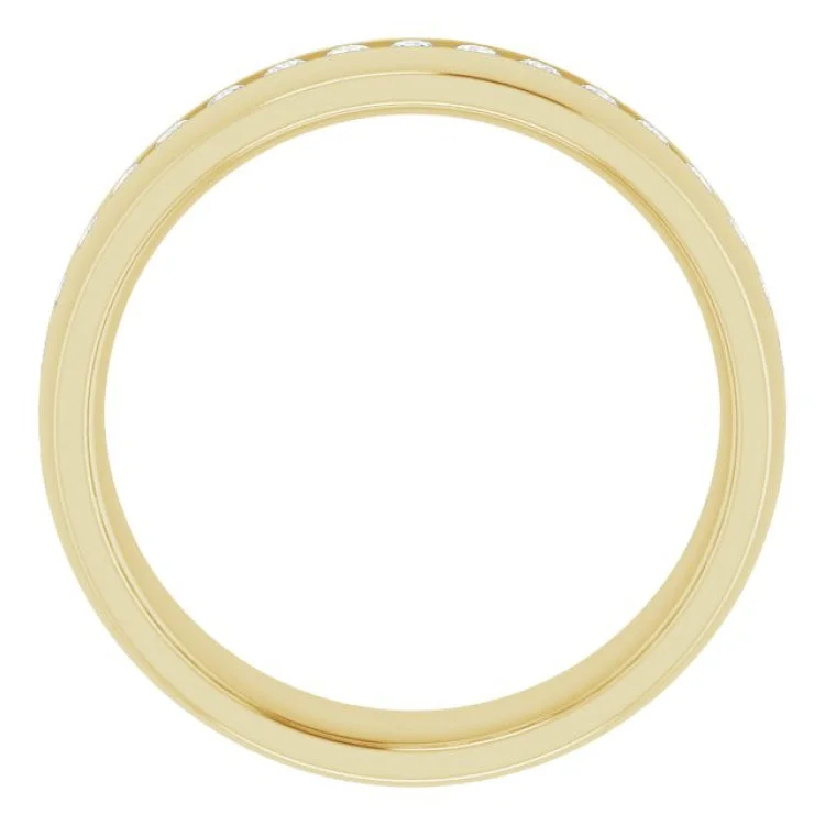 14K Yellow 3/8 CTW Champagne Natural Diamond Band