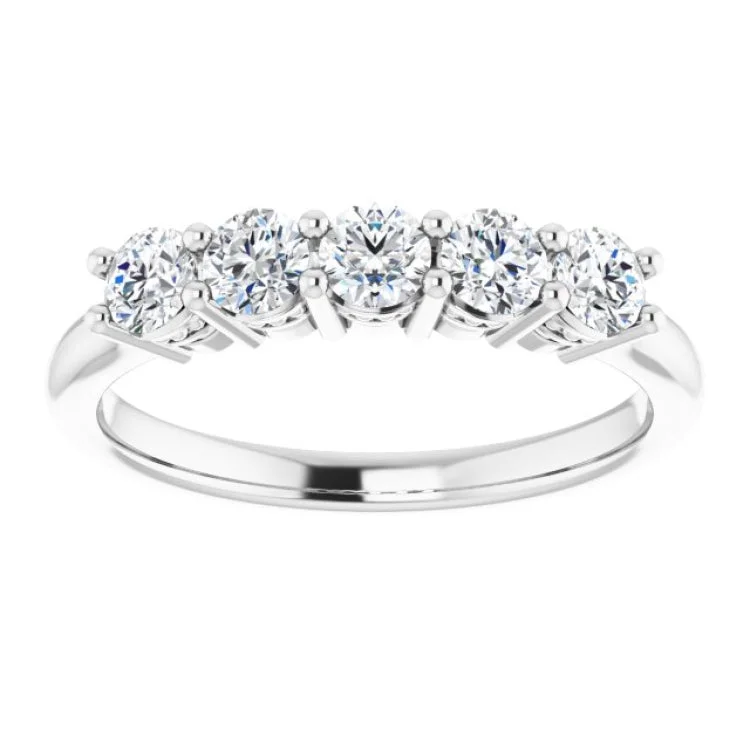 Platinum 5/8 CTW Natural Diamond Anniversary Band