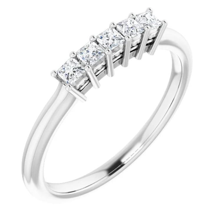 14K White 1/4 CTW Natural Diamond Anniversary Band