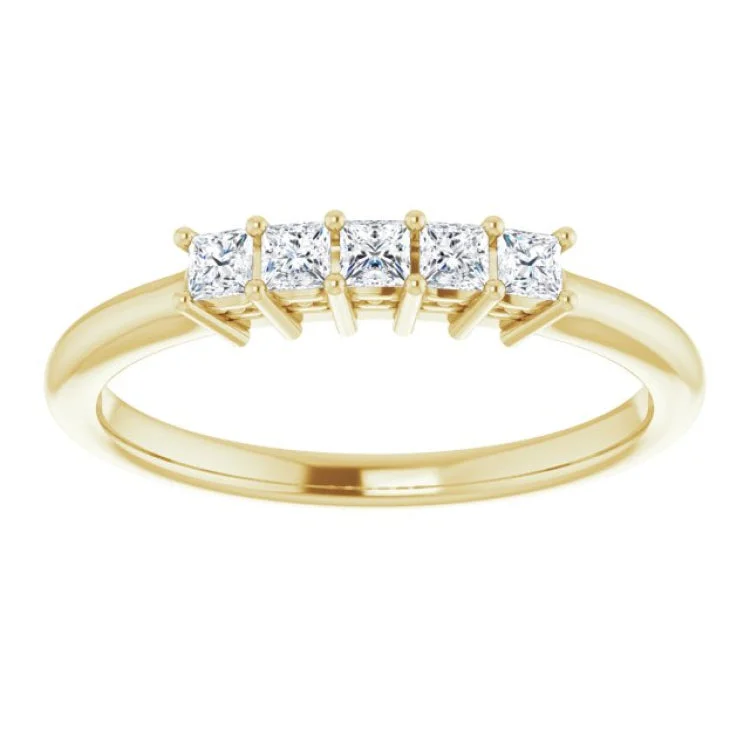 14K Yellow 1/4 CTW Natural Diamond Anniversary Band