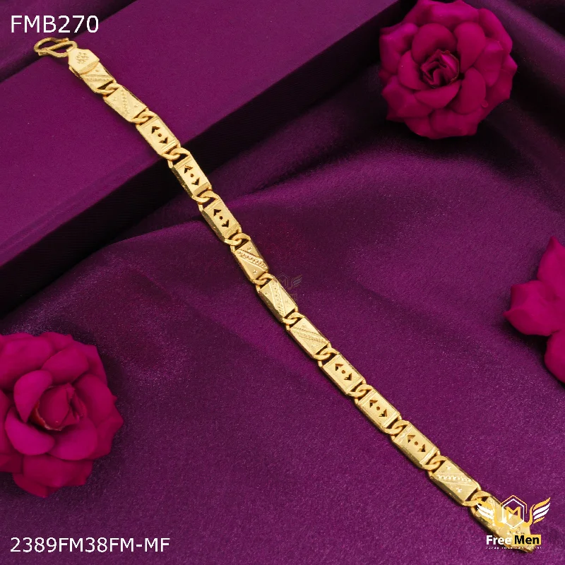 Freemen Arrow dot Nawabi Golden Bracelet For Men - FMB270