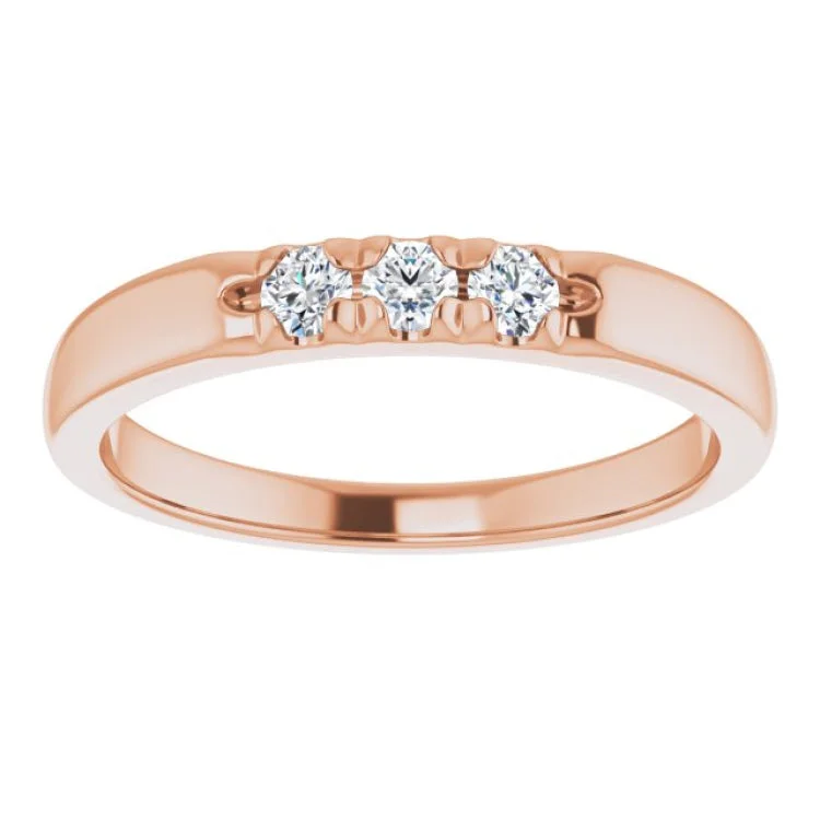 14K Rose 1/5 CTW Natural Diamond Anniversary Band