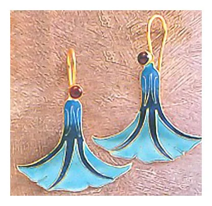 Dancing Lady Enamel Earrings