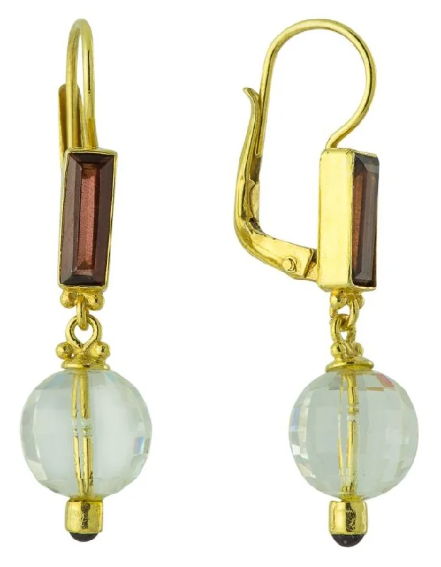 Felicity Fairchild Garnet and Crystal Earrings