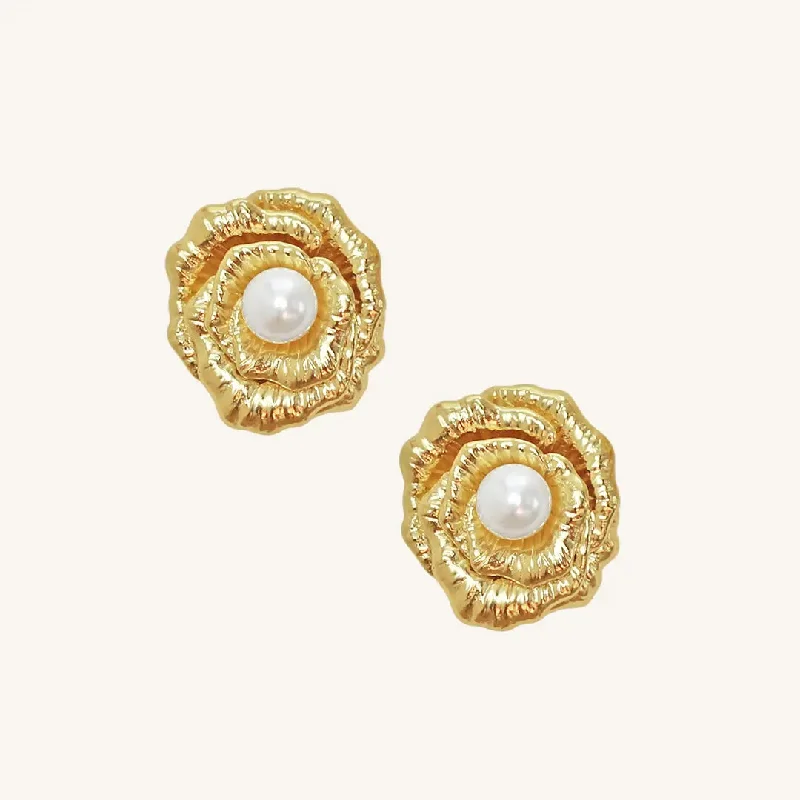 Rose Pearl Studs