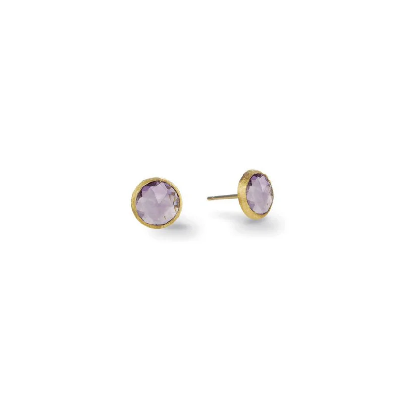 Marco Bicego Jaipur Color Mini Button Earrings with Amethyst