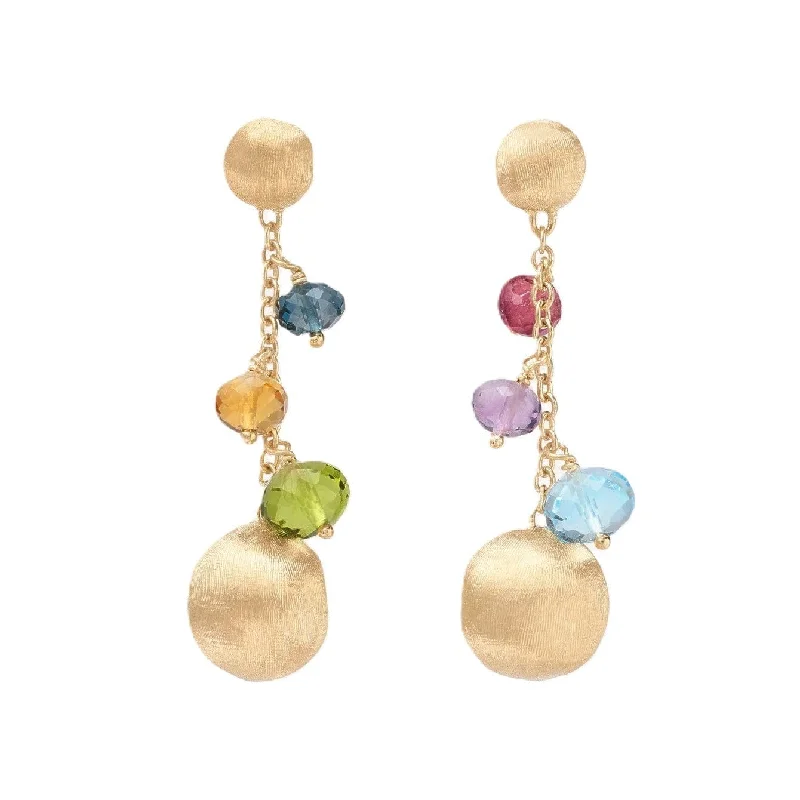 Marco Bicego 18K Yellow Gold Africa Multi Stone Drop Earrings