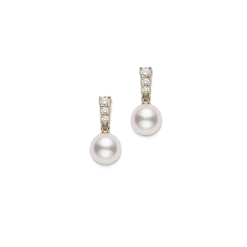 Mikimoto 18K Yellow Gold Akoya Cultured Pearl Earrings