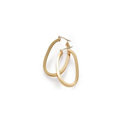 Roberto Coin Designer Gold Curved Yellow Gold Hoop Earrings