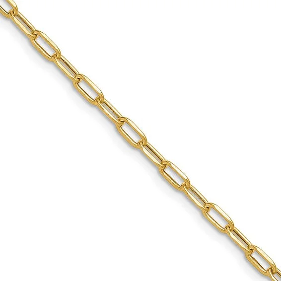 14k 3.0mm Semi-Solid Beveled Paperclip Bracelet