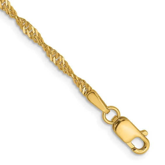 14k Yellow Gold Singapore Bracelet