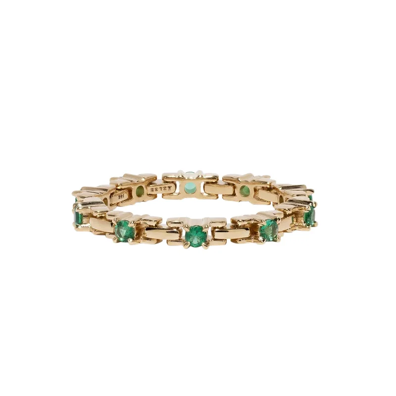 Small Emerald Pirouette Band