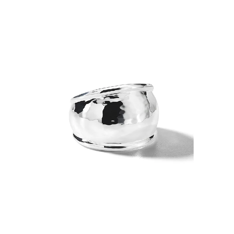 IPPOLITA Classico Sterling Silver Crinkle Hammered Dome Ring