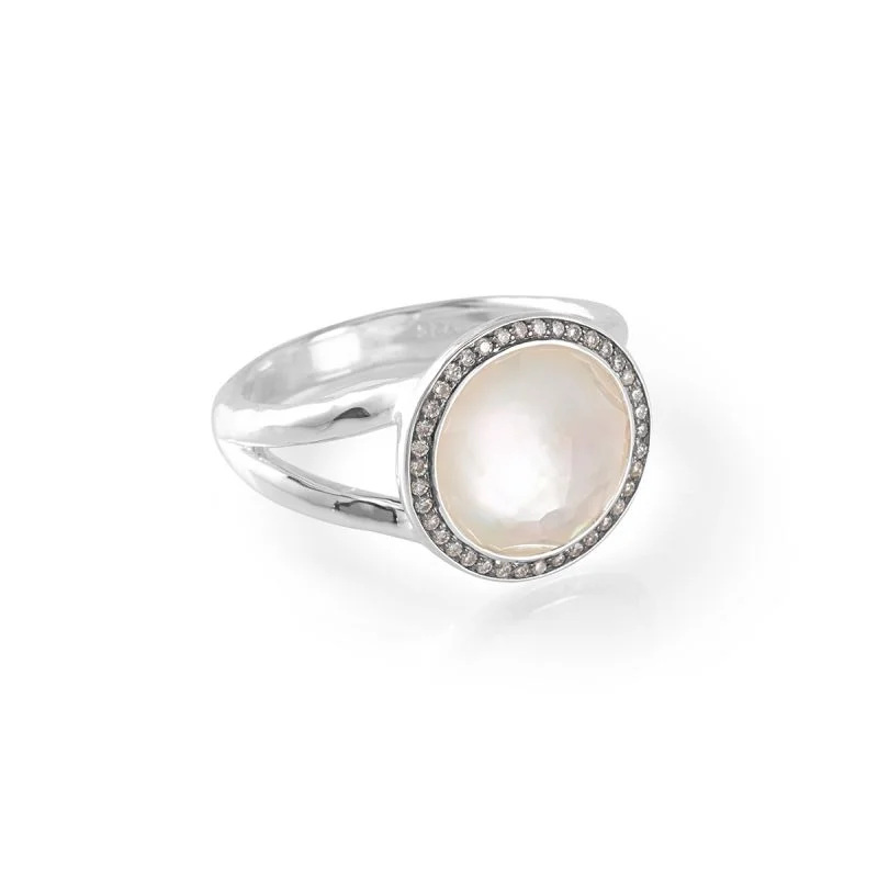 IPPOLITA Lollipop® Mini Lollipop Ring with Diamonds in Mother-of-Pearl