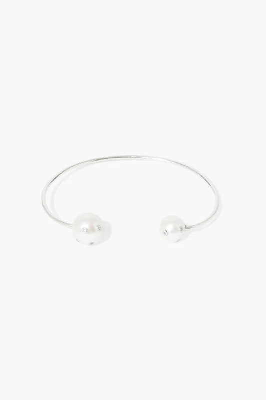 Joanna Diamond Cuff White Pearl