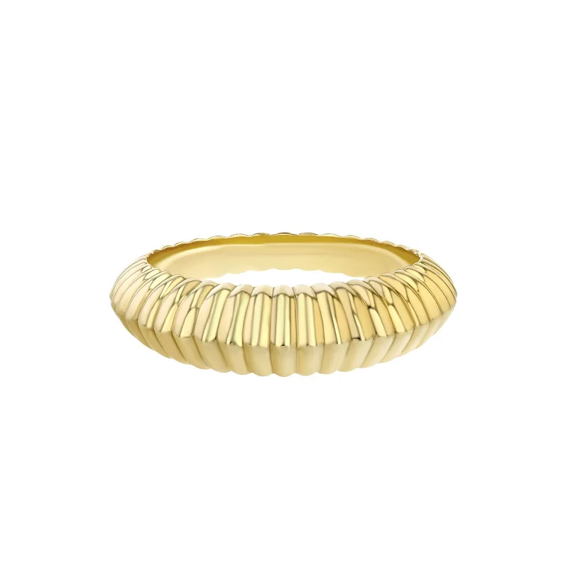 Fluted Crescent Ring