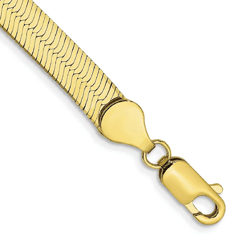 10KT Yellow Gold 7-inch 5.5MM Herringbone Bracelet