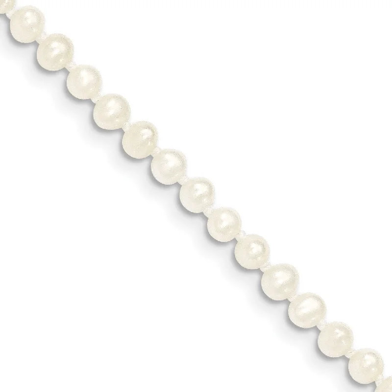 14KT Yellow Gold 3MM Pearl 5-inch Childrens Bracelet