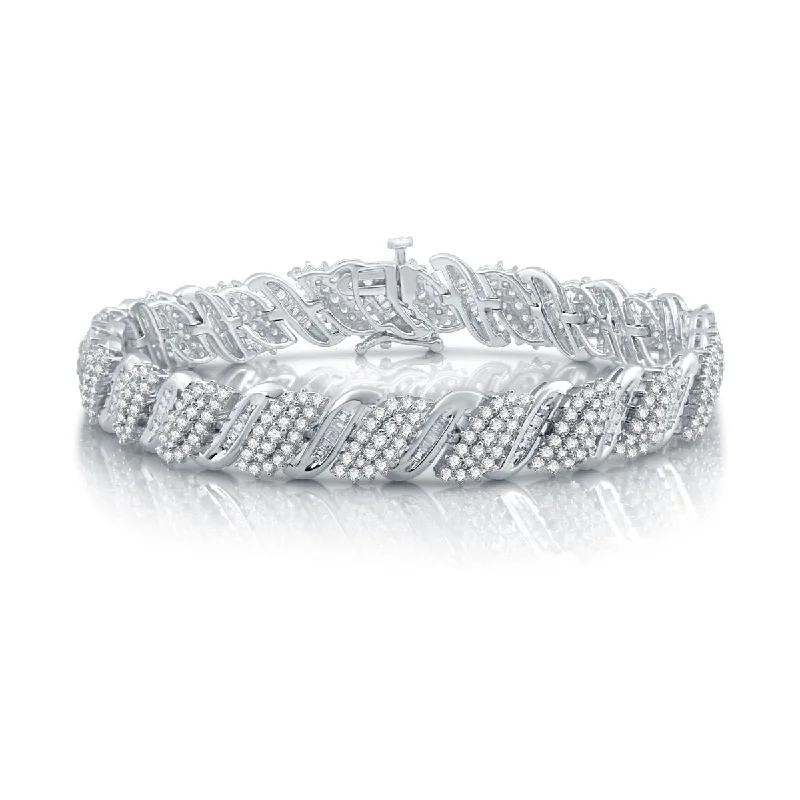 5 CTW Diamond 7-inch Bracelet in 10KT White Gold