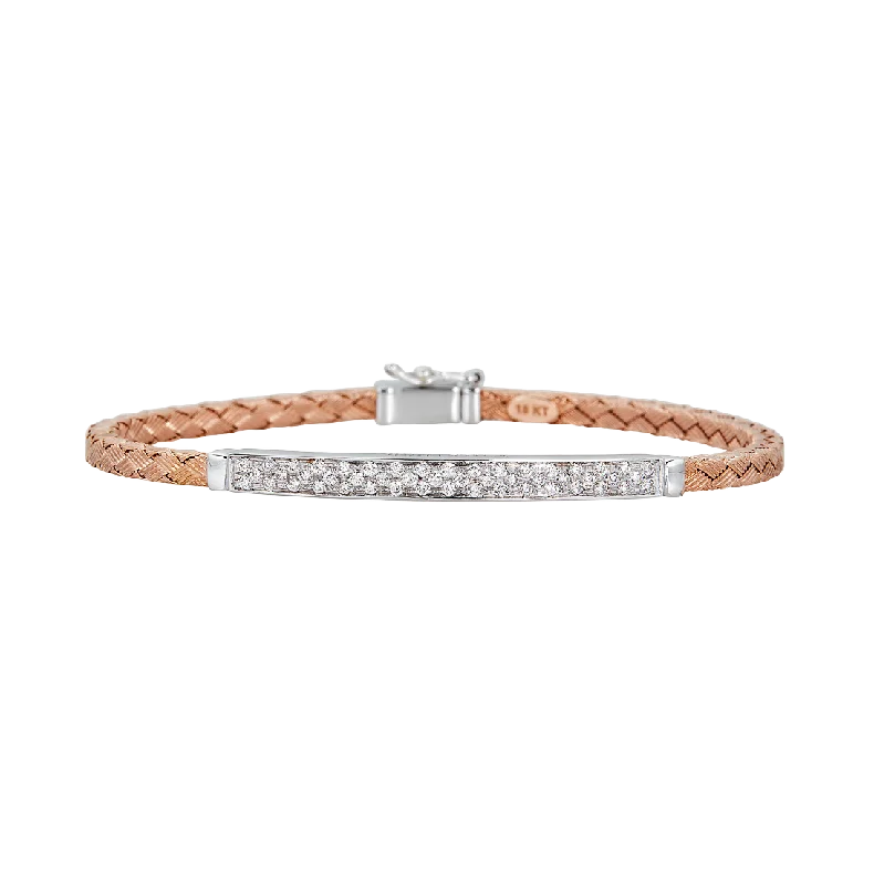 Sabel Collection Braided Bracelet with Diamonds