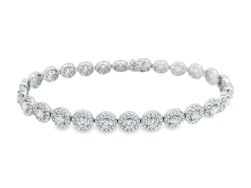 Forevermark White Gold Diamond Halo Bracelet