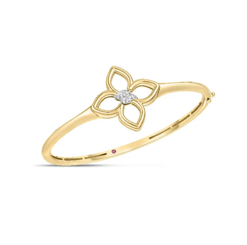 Roberto Coin Cialoma Diamond Flower Bangle