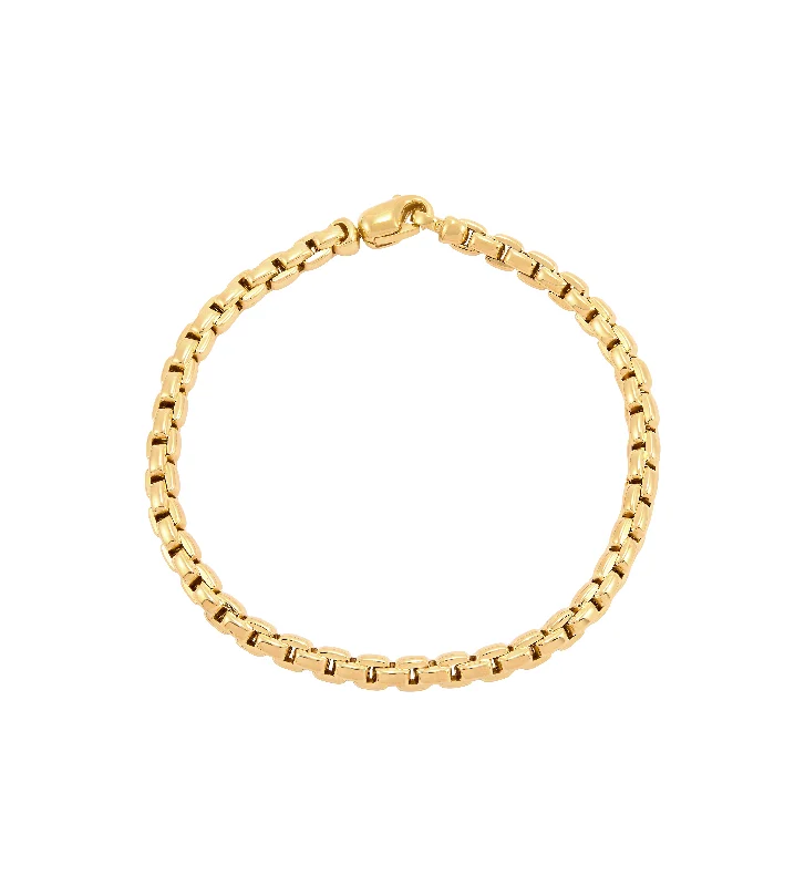 Sabel Collection Yellow Gold Semi-Solid Bracelet, 3.5mm