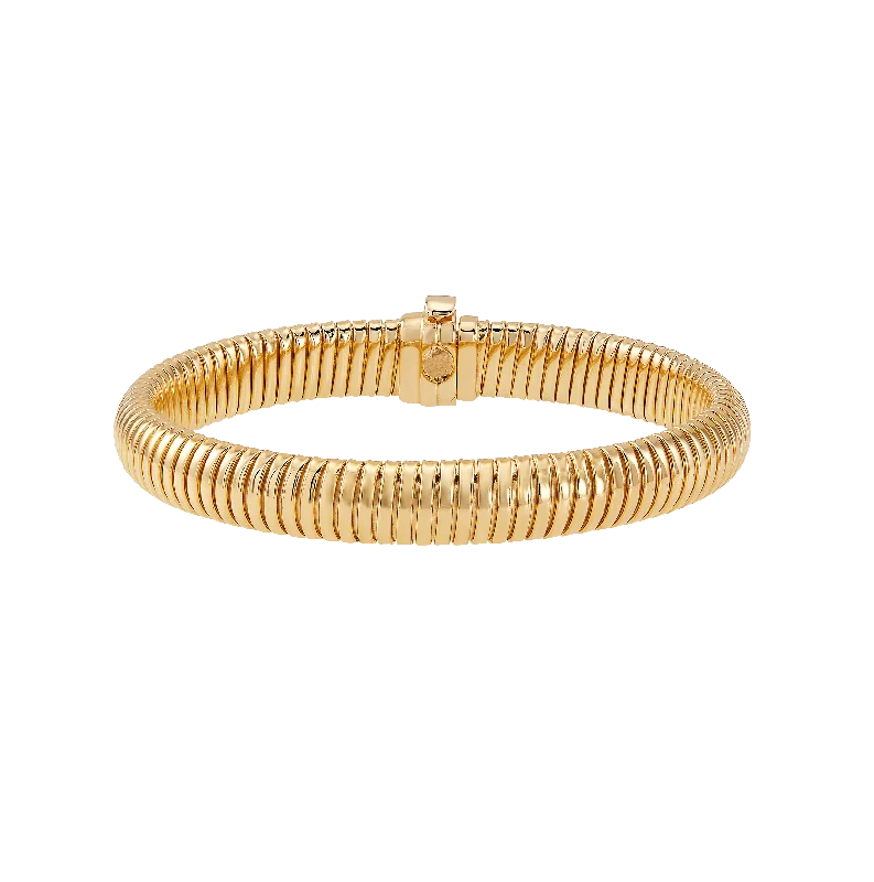 Sabel Collection Yellow Gold Single Tubogas Bracelet